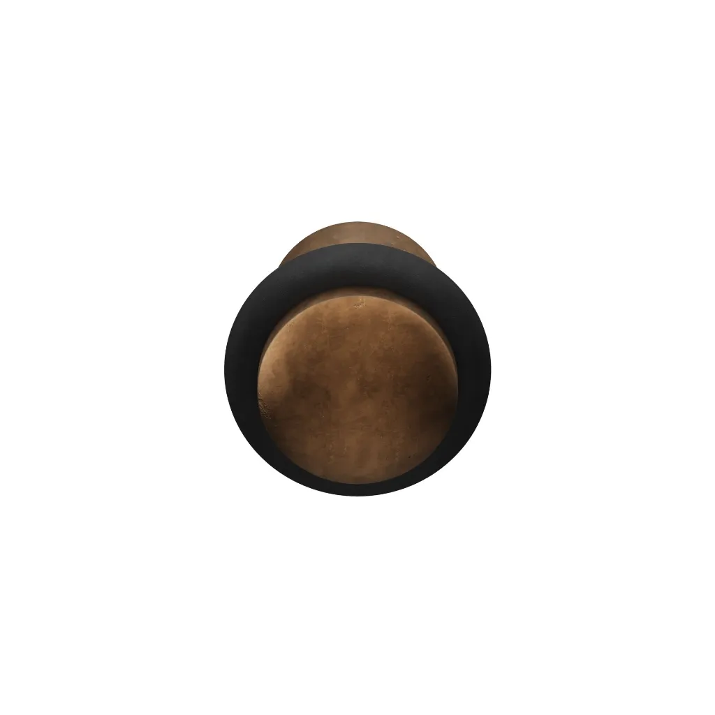 4.025.430 Door stop round 20mm Moon craft cognac Front.webp