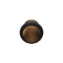 4.025.430 Door stop round 20mm Moon craft cognac Front.webp