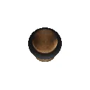 4.025.430 Door stop round 20mm Moon craft cognac Front.webp