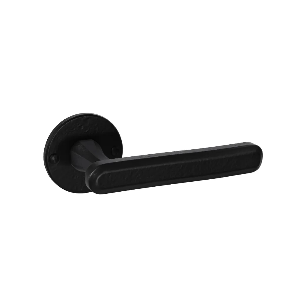 4.035.433 Door Lever handle Terra L+L craft black in the other direction.webp