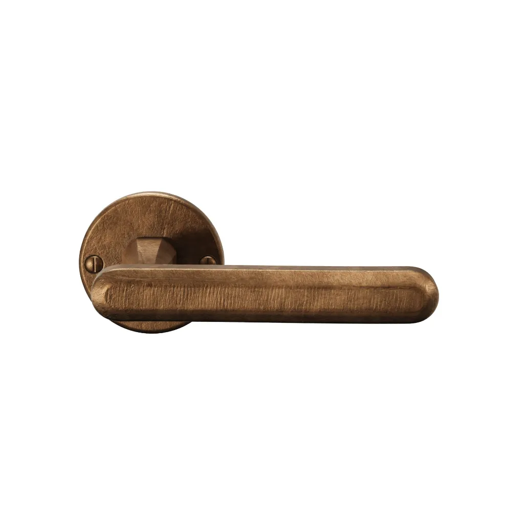 4.035.433 Door Lever handle Terra L+L Craft cognac Front.webp