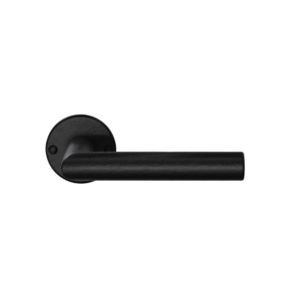 4.021.433 Door Lever handle Moon craft black Front.webp