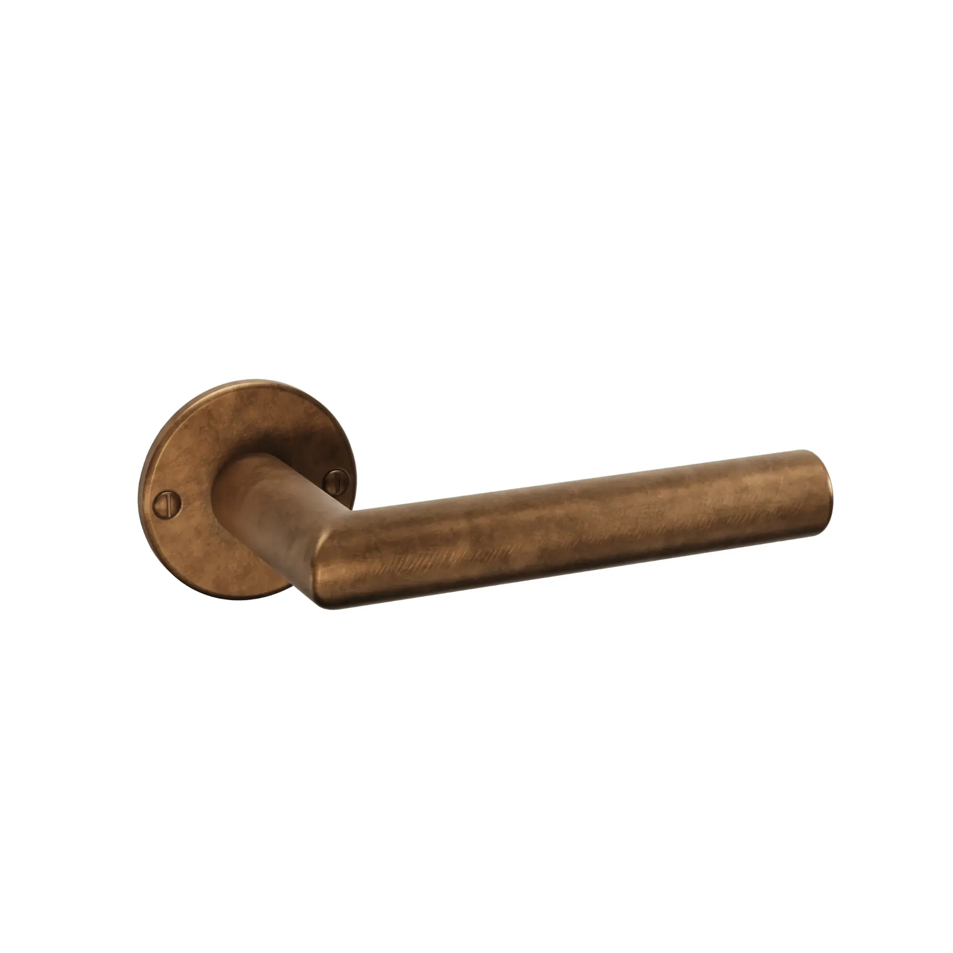 [4021443] Door Lever handle Moon (Craft Cognac)